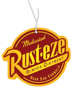 2x Duftbaum mit Rust-eze Motiv, Auto lustig Duftspender, Duftbaum Auto tuning, Lufterfrischer, Duftanhänger Auto, Duftbaum Set Auto