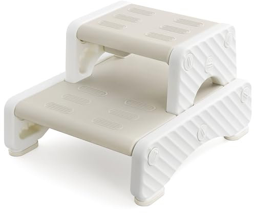 Tritthocker Kinder 2 in 1 Hocker Kinder Bad Trennbar Tritthocker Kinder 2 Stufen, Rutschfester Kinder Hocker für Baby Kinderhocker für Badezimmer Küche(1 Satz)