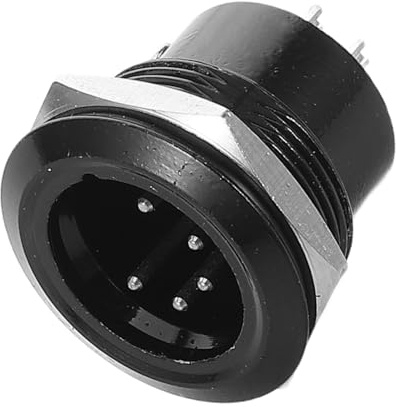 Veemoon Remplacement De Montage sur Panneau XLR Broches Connecteur XLR Mâle Rond pour Borne Audio Prise à Souder pour Mixeurs Audio Studios Enregistrement