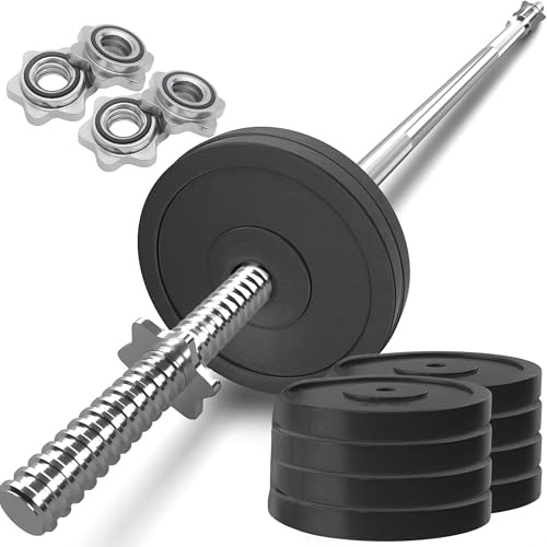 Senshi Japan Weight Bars for Lifting - Durable Construction, Versatile Training Options, Enhanced Safety Features & Secure Design (4ft Barbell + 20 KG)