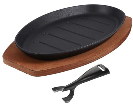 PRETYZOOM Molde Para Hornear De Hierro Sartén Antiadherente Para Carne Parrilla Para Fajitas De Carne Comidas Familiares