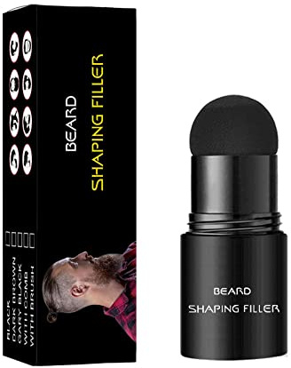 para rellenar barba Polvo hombres Duradero acabado natural Lápiz de cuidado Mejora el vello facial Bigote Reparar Forma