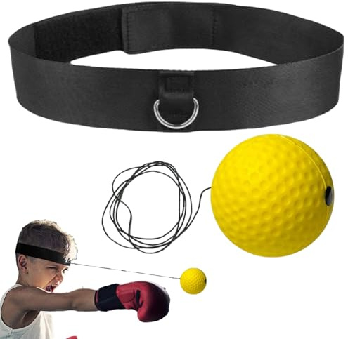 Palla da boxe React con fascia, palla da allenamento per riflessi, strumento di miglioramento della coordinazione occhio-mano, attrezzatura per allenamento di boxe per principianti, palline da