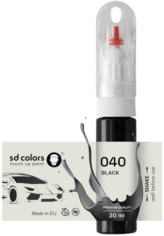 SD COLORS Black 040 - Pennello per ritocchi da 20 ML, per riparazione graffi (solo vernice)
