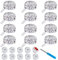 Lichterkette Batterie 12 Stück, 2M LED Lichterkette mit Batterie Klein, Mini Lichterkette mit 34 Batteries(CR2032), IP67 Wasserdicht Lichterkette Draht, Decoration für Party, Weihnachten (Weiß)