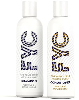 Sanftes & nährendes Waschtagespaket – FYC-Haarprodukte für lockiges Haar. 2 x 250 ml Produkte für lockiges Haar Enthält Shampoo und Spülung für lockiges Haar