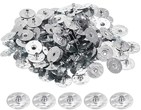 PATIKIL 20 mm Metal Vela Mecha Sostenedor Pestañas, Paquete 150 Vela Mecha Base Soporte para Fabricación Velas DIY, Plata