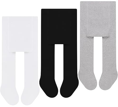 L&K-II Lot de 3 Collants Tricotés Multicolores pour Bébés Filles et Garçons 2766E 86-92