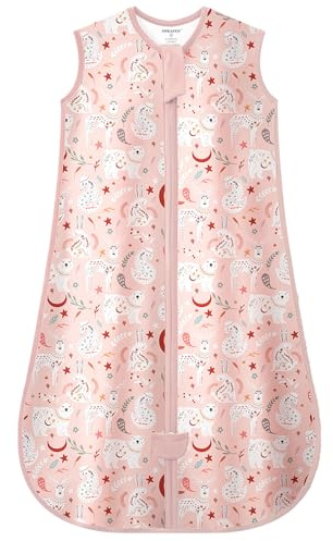 MIKAFEN Saco de Dormir para Bebé Verano 1.0 TOG, 100% Algodón Saco de Dormir Infantil de Verano para Niños y Niñas, Ciervo Sika, 0-6 Meses