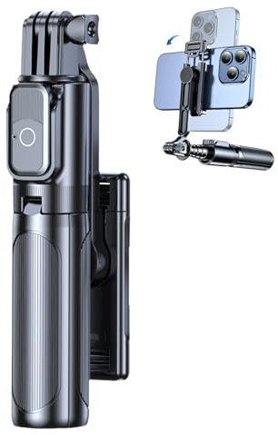 Palos Selfie de Bolsillo - Trípode Portátil para Móvil | Soporte para Móvil con Trípode de Mano y Mando a Distancia Inalámbrico para Deportes al Aire Libre, Fotos en Grupo, Carreras, Transmisiones en