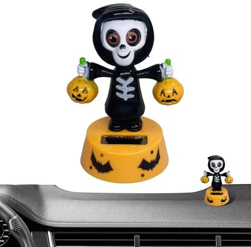 Personaggi a forma di danza solare, articolo decorativo con testa oscillante, design mobile per Halloween, cartone animato