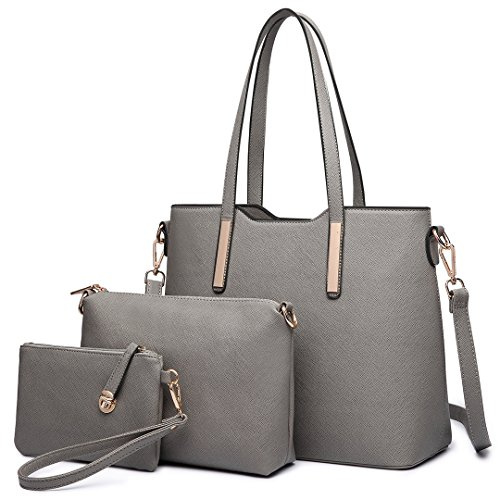 Miss Lulu Bolsos de Mujer 3 Piezas Bolso de Hombro Bandolera Cartera Hermosa fácil Cambiar en Uso Diario