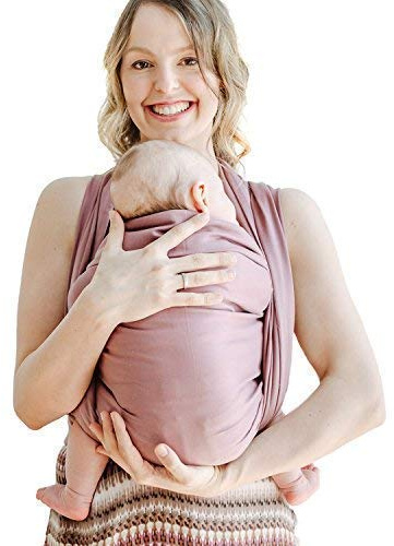 Shabany® - Fascia portabebè in 100% cotone biologico, per neonati fino a 15 kg, in tessuto, con istruzioni incluse (lingua italiana non garantita), colore: Viola