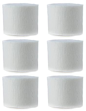 ANCLLO 6 rollos de papel crepé de 4,5 cm x 25 m, serpentinas para colgar decoraciones para fiestas de cumpleaños, bodas y festivales (Blanco)