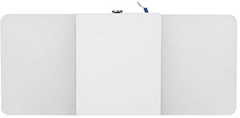 Fishawk Vägglampa, vägglampa, vägglampa, aluminiumlegering och akryl för sovrum, vardagsrum, heminredning, dekorativ lampa (varmt ljus (vit låda rät vinkel), 14 x 6).