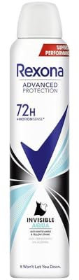 Rexona Deodorante spray protezione avanzata 72h invisibile Aqua Antitraspirante da donna 200ml
