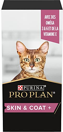 Pro Plan Tillskott för kattskinn och päls, hudhälsostöd, glänsande päls, med laxolja, linfröolja, omega 3, omega 6, E-vitamin, vuxna och äldre katter, olja 250 ml (12505869)