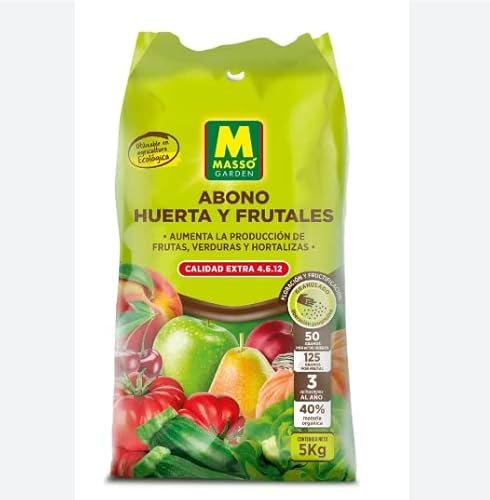 Peyca Abono Huerta y frutales 5kg Masso, Aumenta la producción de Frutas, Verduras y hortalizas. Uso ecológico