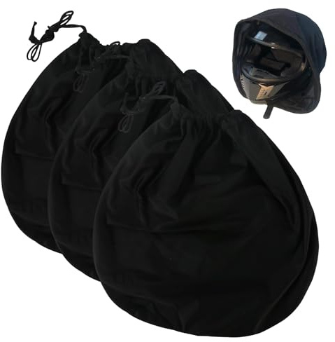 3 Pièces Sac pour Casque, 46 x 44 cm Sacs de Casque de Moto avec Cordon de Serrage, Housse de Casque de Ski pour Casque de Moto Casque de Vélo Casque de Ski
