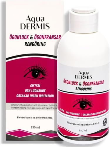AquaDERMIS Ögonlocks- och ögonfransrengörare HOCl hypoklorsyra 150 ml