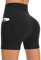 FuelMeFoot Damen Kurze Sporthose High Waist Yoga Sport Shorts Leggings für Sommer Leggins Radlerhose Fitness Hotpants Gym Bike A01-Schwarz mit Taschen XXL