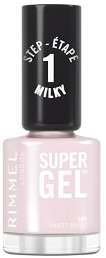 Rimmel Super Gel, 108 Sweet Bliss, Smalto a lunga tenuta, Finish lattiginoso, Applicazione facile, Manicure effetto gel, Resistente alle scheggiature, Formula clean, 12 ml