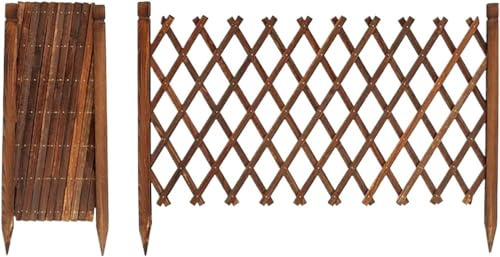 Wooden Lattice Panels for Outside, Outdoor Retractable Fence for Climbing Plants, Expandable Plant Trellis, Decorative Outdoor Lattice for Home Yard Garden(B,70cm/27.5in)