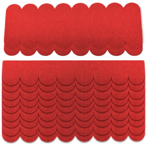 32 tegole per tetto per casetta degli uccelli, mini pellicola autoadesiva sul tetto, tegole in feltro, 30 cm, per casetta degli uccelli, casetta di nidificazione, coniglietti, hotel per insetti (rosso