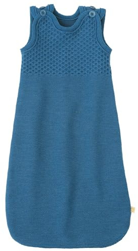 Bär-sovsäck baby & småbarn – 100 % ekologisk merino, ToG 1,7 – andningsaktiv – unisex storlek 60 cm och 75 cm – hållbar och rättvis – för sommar och vinter – tillverkad i Tyskland | duvblå stl. 1 (60