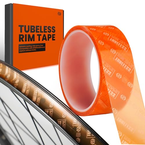 CNCLOL Nastro per pneumatici tubeless, 19 mm/21 mm/23 mm/25 mm/27 mm/30 mm/32 mm/35 mm, nastro per ruote tubolari per bici da strada/montagna/MTB, traslucido