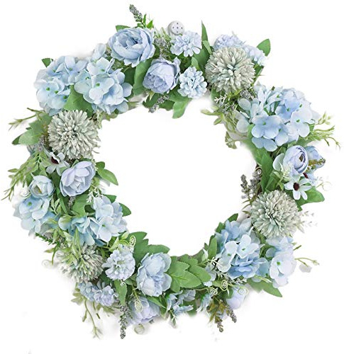 Gugxiom Blomkrans Mångsidigt Dekorativt Tillbehör -skydd Blomkrans för Semester Familjefest Dekor Konstgjord Blomsterkrans 15,7 Tum Diameter Inomhus Utomhus Vardagsrum Vägg (260.00)