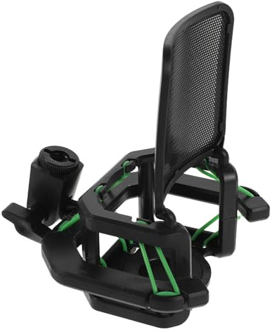 FUNNETOYU Soporte para Micrófono de Plástico Cuadrado Soporte Antivibración para Micrófono de Transmisión para Estudio de Grabación