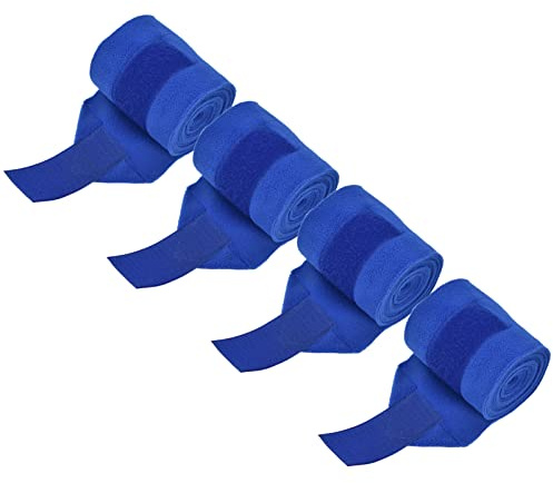 Aramox Protector de Pata de Caballo de Poliéster, 4 Piezas, 2,5 M X 12 Cm, Conjunto de Envoltura con Cierre de Gancho y Bucle para Caballos, Perros, Vacas, Gatos, Soporte para Tendones, Protección