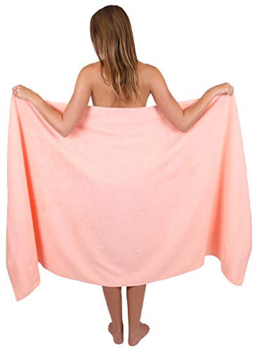 Betz Badetuch groß XXL Größe 100 x 200 cm Badetücher Saunatuch Palermo 100% Baumwolle Farbe Apricot