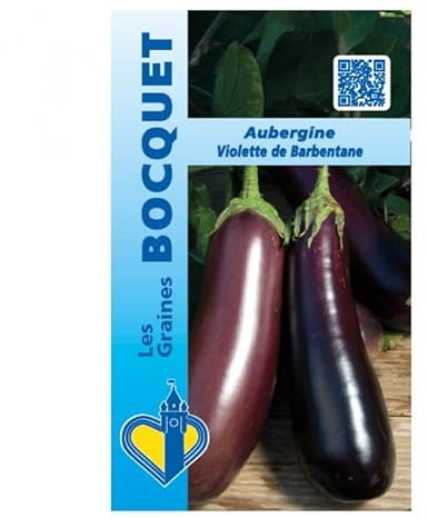 Sachet de graines de Aubergine violette de Barbentane - 1,5 g - légume fruit - LES GRAINES BOCQUET