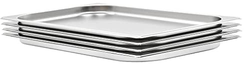 vidaXL Gastronorm GN 1/1 20 mm in acciaio inox antiruggine facile da pulire, lavabile in lavastoviglie, contenitore per alimenti da cucina vassoio per servire cibo porta snack