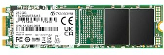 Transcend MTS825S 250GB SATA III 6Gb/s SSD, Read/Write up to 500/330 MB/s with 3D Nand Flash TS250GMTS825S