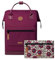 CABAIA - Sac à Dos Adventurer Nice - Maxi 23L - Déperlant - Compartiment Ordinateur Portable 15 - 2 Poches - Certifié Vegan - Sac Voyage, Affaires, École pour Homme et Femme - Violet