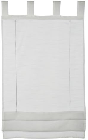 Raffrollo Voile Schlaufen weiß 50 x 140