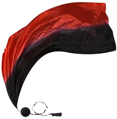Silkesflagga | Magdans övning VOI | Dam magdans silke slöja POI streamer | scen prpos kastade bollar | övningsflagga halsduk Poi Streamer | Magdans färgglad blommig lek siden för magdans