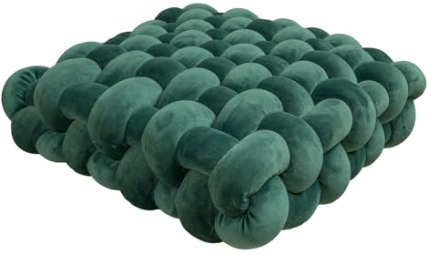 Aocase Cuscino da Tiro con Nodo Quadrato,Cuscino Intrecciato, Cuscino per Sedia Intrecciato, Cuscino con Nodo Quadrato, Cuscino Decorativo, per Sedia da Pavimento da Davanzale,G15,40 * 40 * 12cm