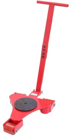 LPUYTJHI Patín for maquinaria, transportador de maquinaria Industrial con asa, patín con rotación de 360°, Plataforma rodante for Taller, Color Rojo