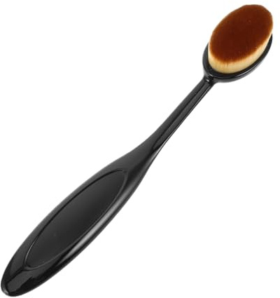 Sewroro Juego de Brochas de Maquillaje Negro Cerdas Densas y Mango Cómodo, Diseño Elegante y Resistente Adecuado para Viaje y Aplicación de Base y Rubor
