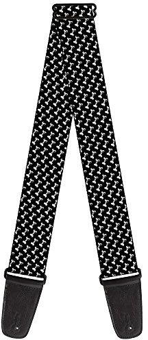 Buckle-Down GS-W30454 Dog Bone Black/White Guitar Strap