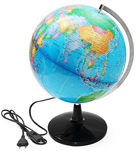 EsportsMJJ 32Cm Beleuchtete Welt Globus Geographical Tellurion Globe Electric Led Licht