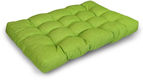 LILENO HOME Palettenkissen Set Apfelgrün - Sitzkissen 120x80x20 cm - Polster für Europaletten - Palettenkissen Outdoor als Sitzkissen für Palettenmöbel