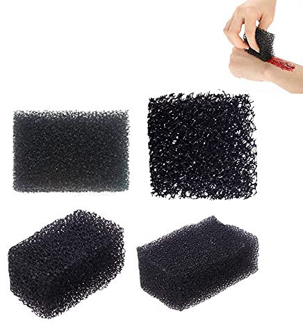 4 Types D'effet Spécial Halloween Maquillage Éponge Sang Stipple Plaie Stipple Sponge pour Halloween, Noël, Carnaval Visage Corps Peinture