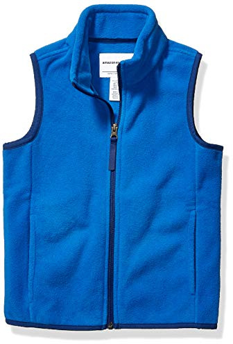 Amazon Essentials Gilet en Molleton Polaire Garçon, Bleu, 2 Ans