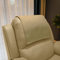 AmazeCov rutschfeste Kopfstützenabdeckung für Relaxsessel - Kopfstützenbezug aus Vinylleder, Möbelschutz für Bürostuhl, Theater- und Sofasitz - 17 x 27 Zoll, Beige