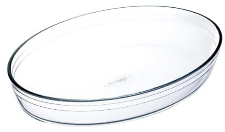Ô Cuisine Fuente para Horno Ovalada 35 x 25 x 7 cm Transparente Vidrio (6 Unidades)